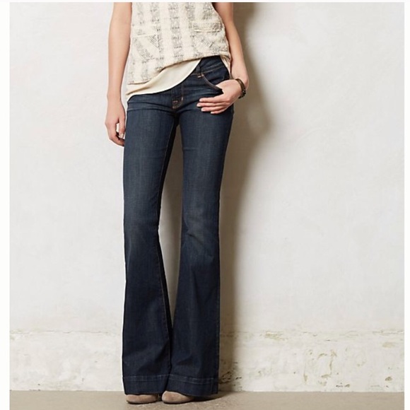 Anthropologie Denim - J Brand Love Story Dark Wash Super Flares 26